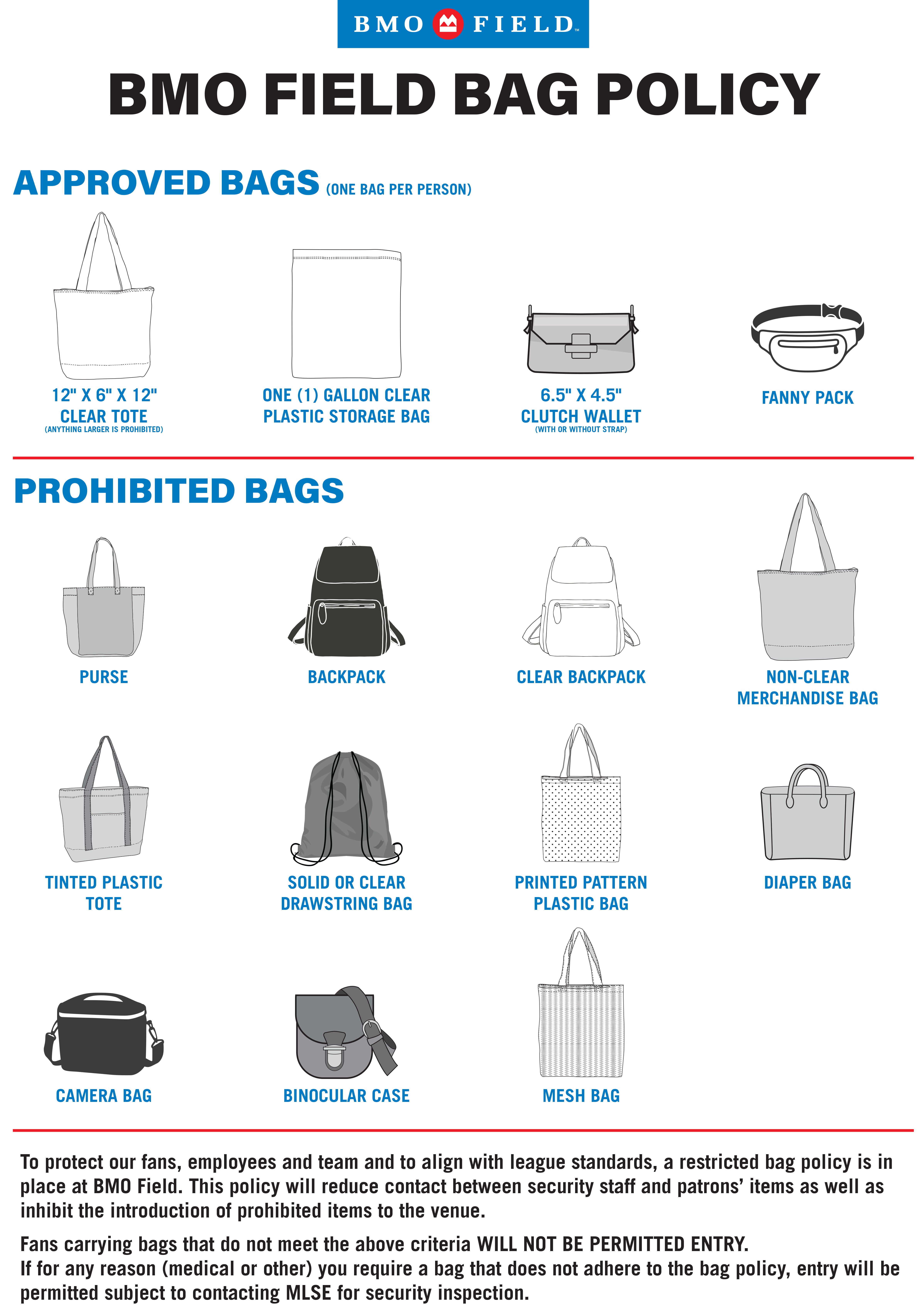 Bag Policy BMO Field